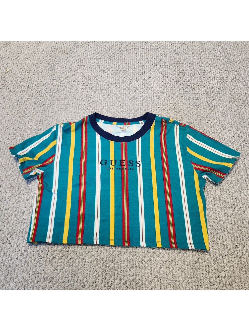 Guess Originals 1981 Vintage Striped Crop T-Shirt Size Small